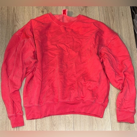 PINK Victoria's Secret Tops - PINK Victoria's Secret red pink Crewneck crew sweater Sweatshirt